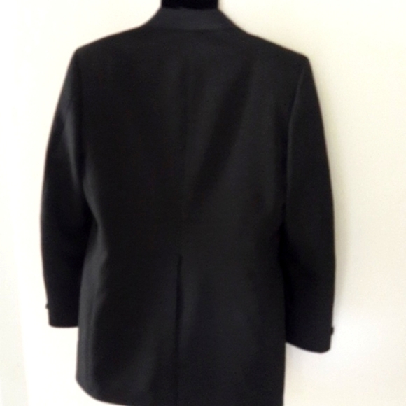 AFTER SIX Vintage 70s Wide Lapel Black Tuxedo Blazer / Dinner Jacket, 41L - Picture 8 of 9